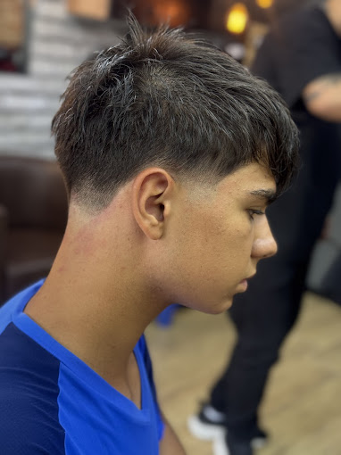 Textured crop masculino na barbearia Campo Belo São Paulo